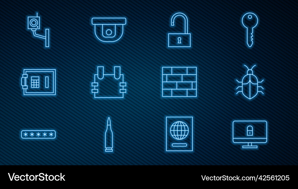 Set line lock on computer monitor system bug Set line lock on computer monitor system bug Vector Image