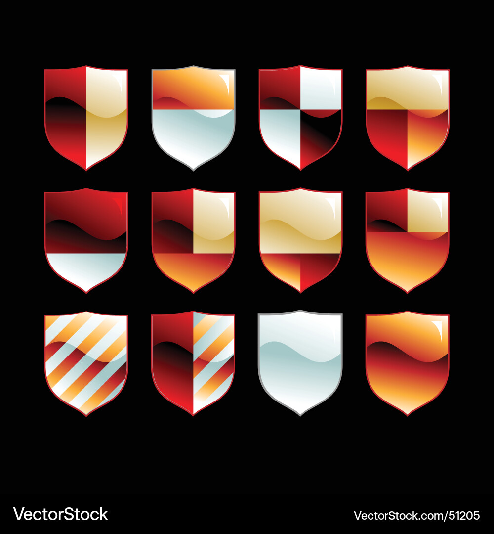 Shield & Crest Collection Vector Image