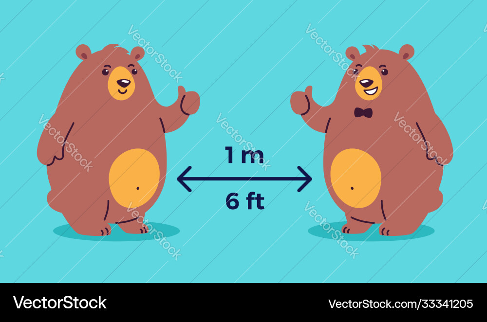 Social distancing covid-19 depicts keep 1 meter Social distancing covid-19 depicts keep 1 meter vector image