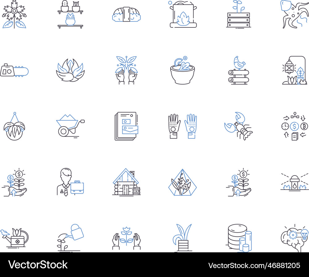 Software programming line icons collection code Vector Image