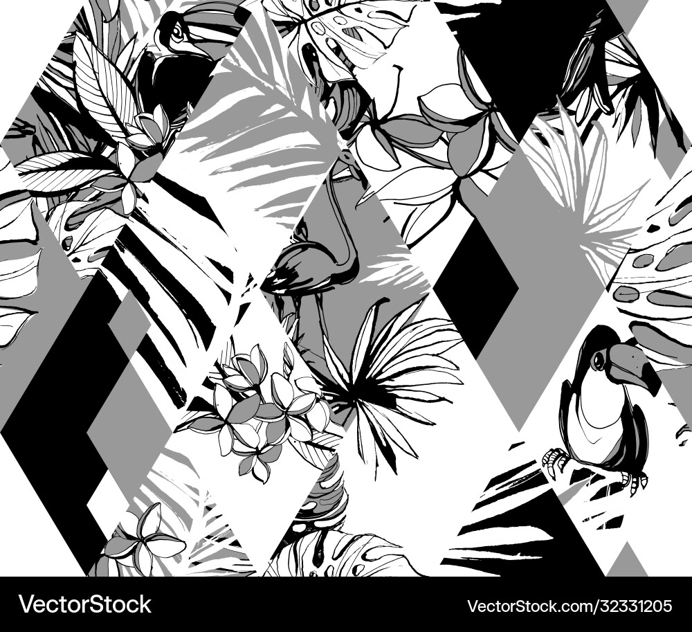 Tropical Diamond Pattern vector image
