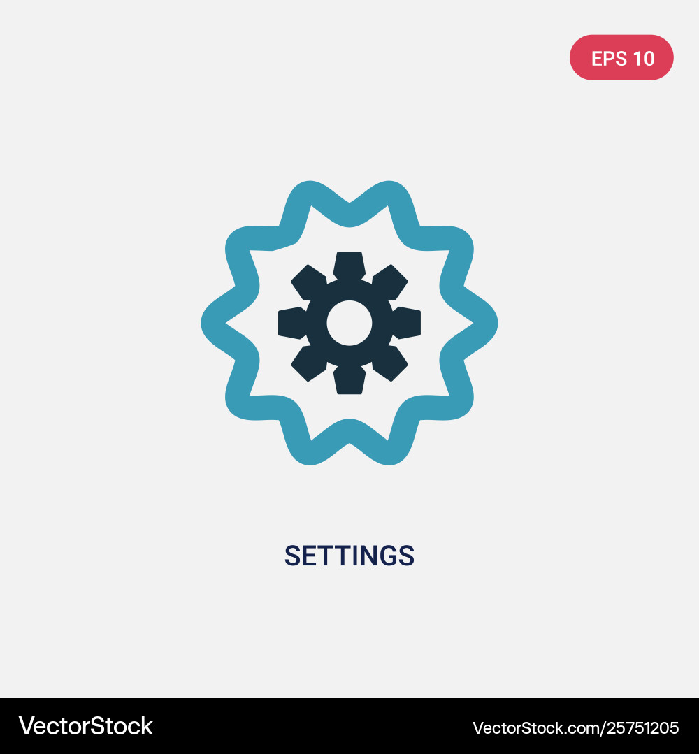 Two color settings icon from user interface vector image