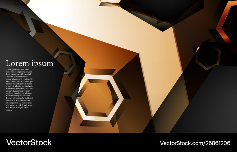 Abstract background with gradient hexagon shapes vector image
