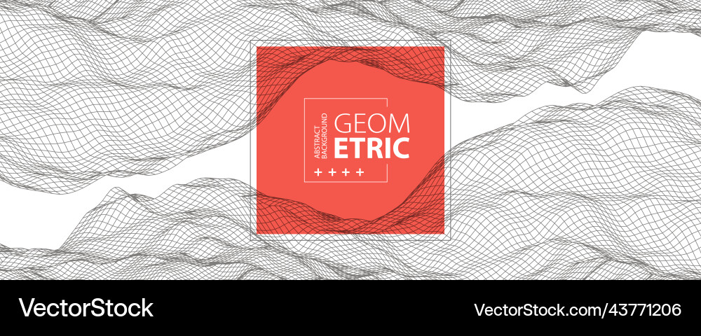 Abstract background with waves 3d surface Abstract background with waves 3d surface vector image