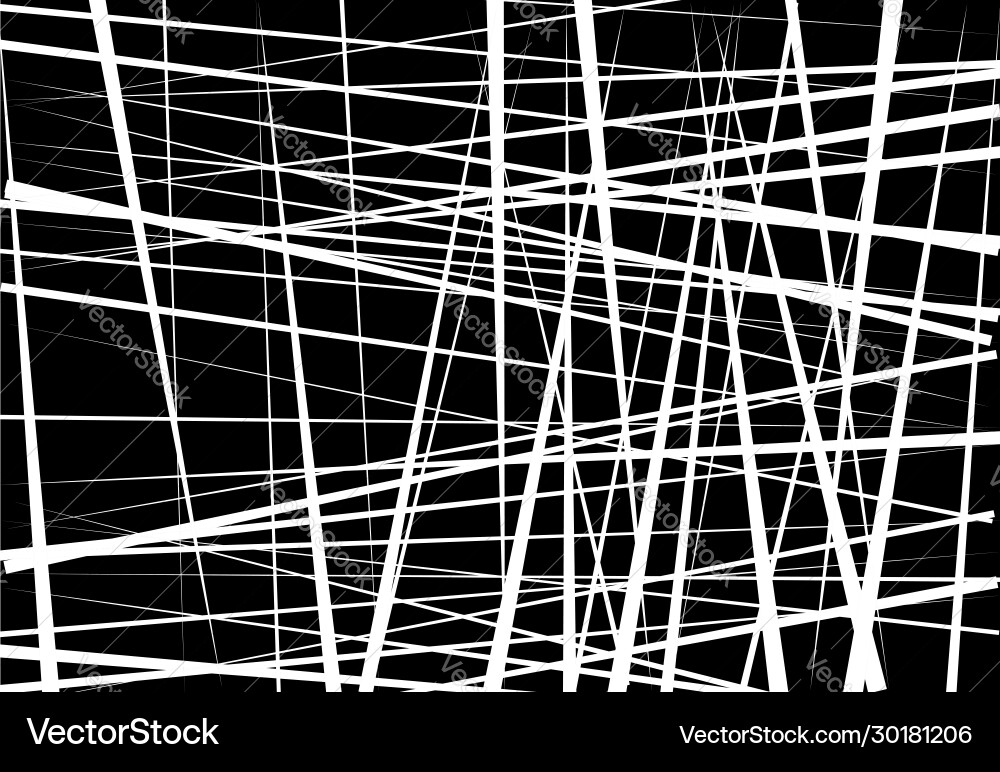 Abstract geometric art with random chaotic lines Vector Image