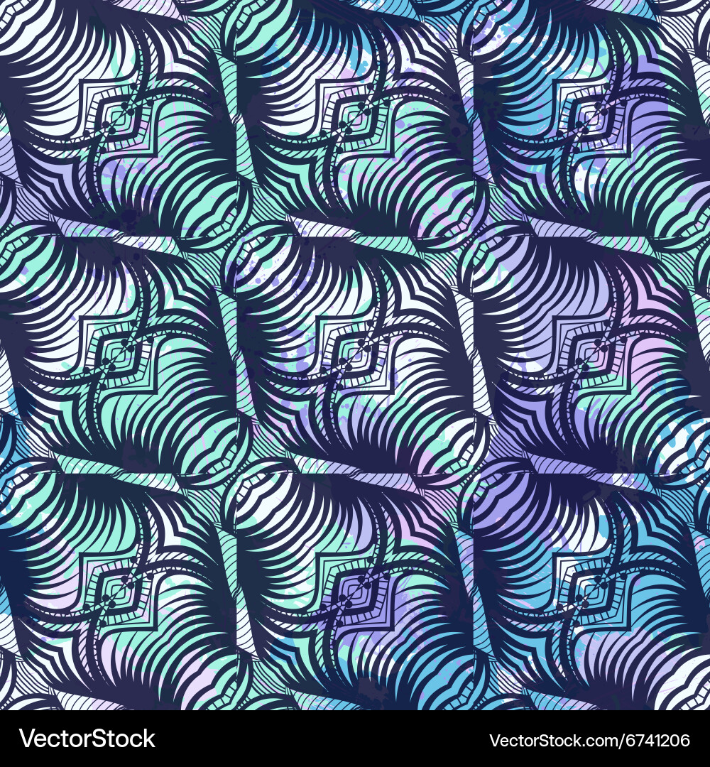 Abstract seamless pattern of geometric shapes vector image