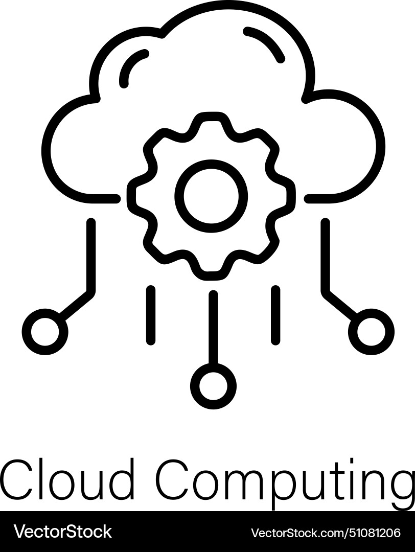 Cloud computing vector image