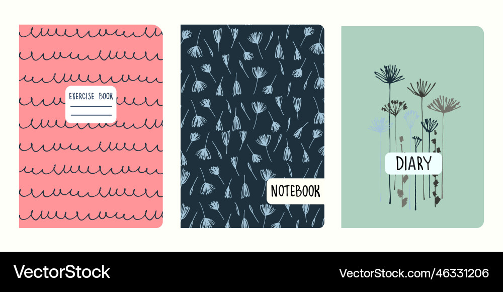 Cover page templates based on patterns Cover page templates based on patterns vector image