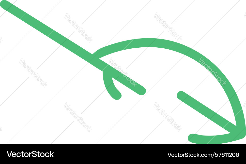 Curved arrow directional icon design generative vector image