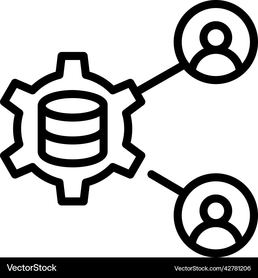 Customer database vector image