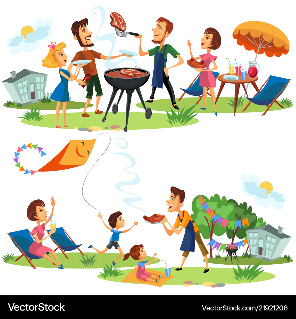 Family Picnic Day Outdoors – Royalty-Free Vector | VectorStock, image size:1000x1080