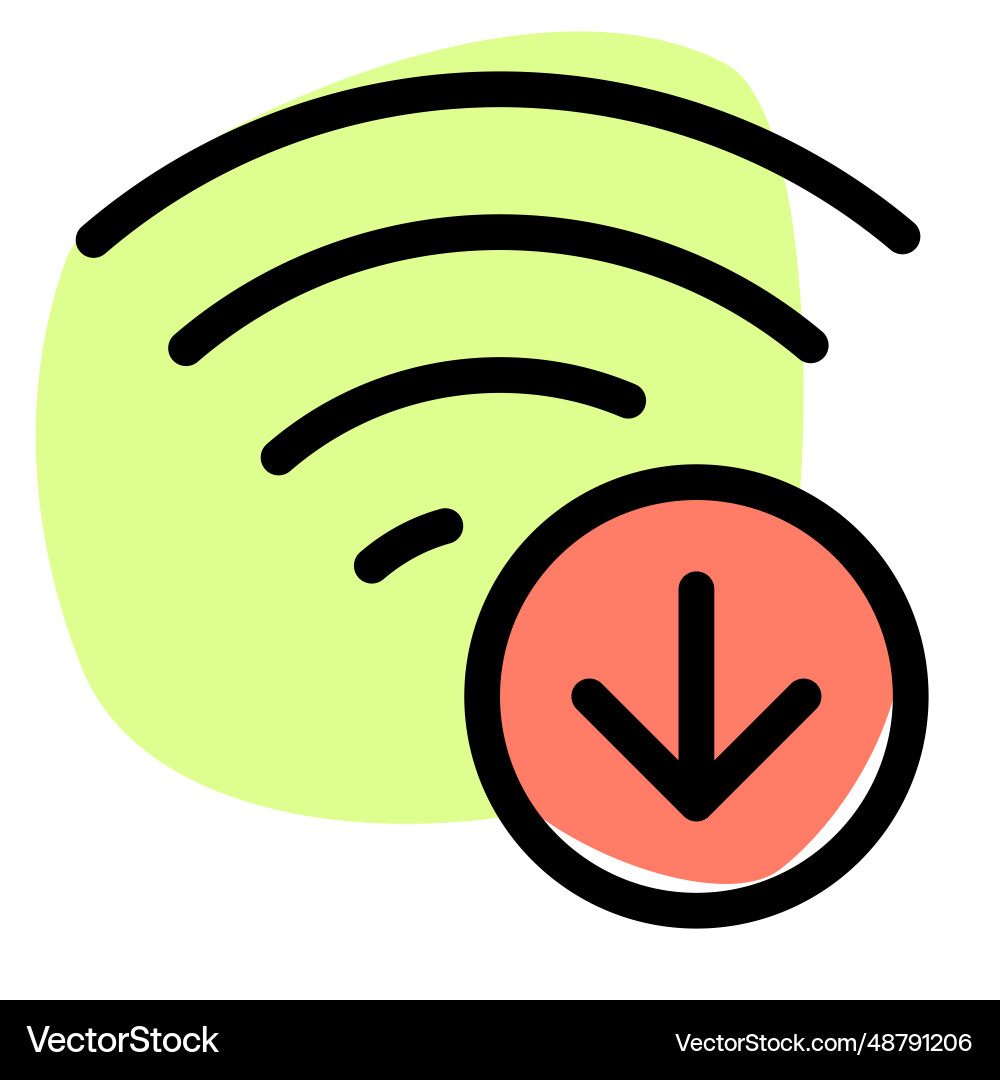 High-speed wireless internet for data downloads vector image