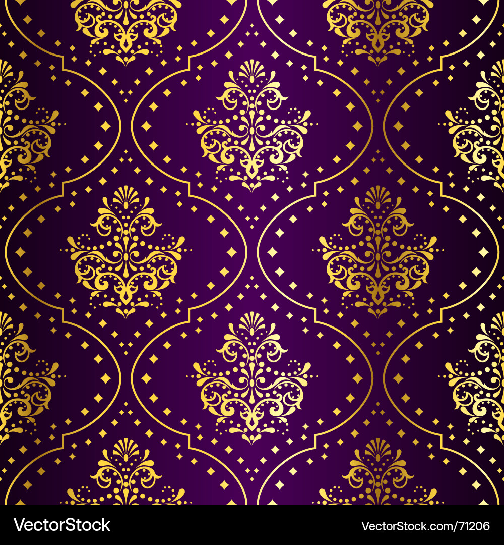 Intricate Gold Sari Brocade vector image