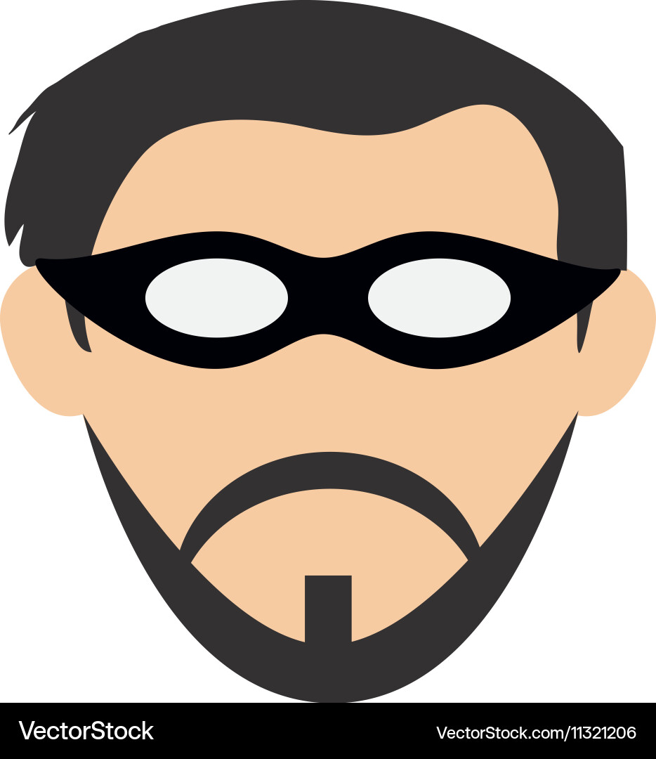 Isolated hacker of security system design vector image