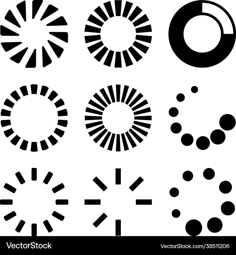 Loading icon set Loading icon set vector image