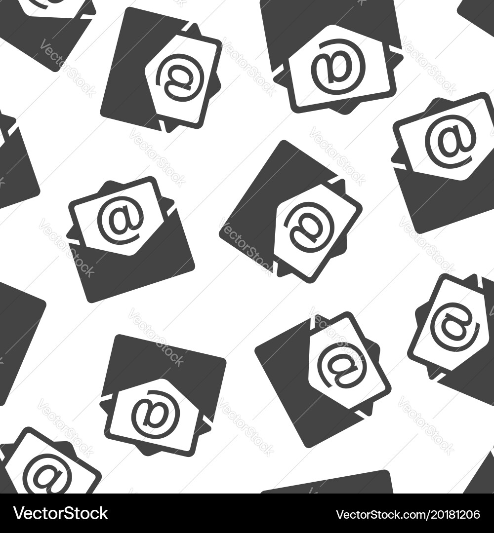 Mail envelope icon seamless pattern background Vector Image