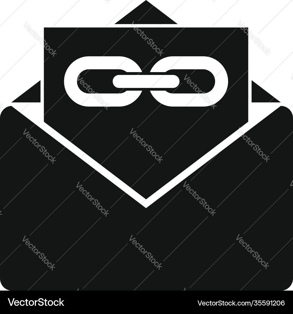 Mail links icon simple style Mail links icon simple style vector image
