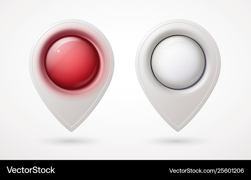 Map location pointerrealistic style Vector Image