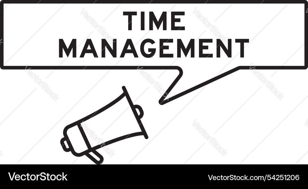 Megaphone icon with speech bubble in word time Megaphone icon with speech bubble in word time vector image