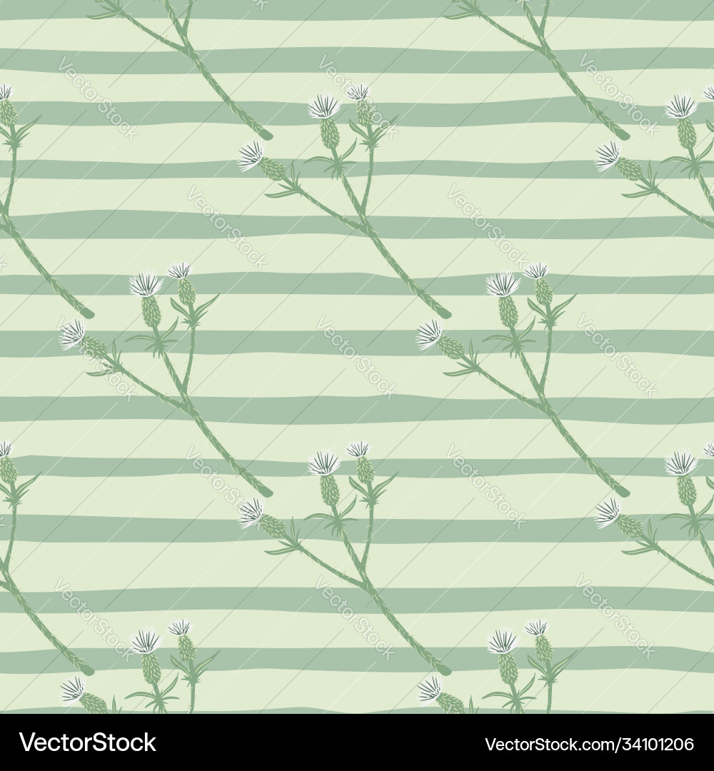 Minimalistic seamless pattern with burdock Minimalistic seamless pattern with burdock Vector Image