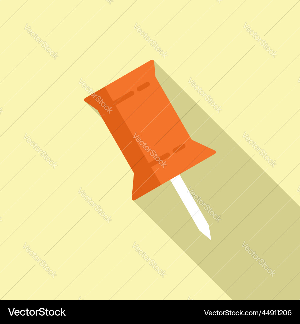 Office pin icon flat computer interface Vector Image