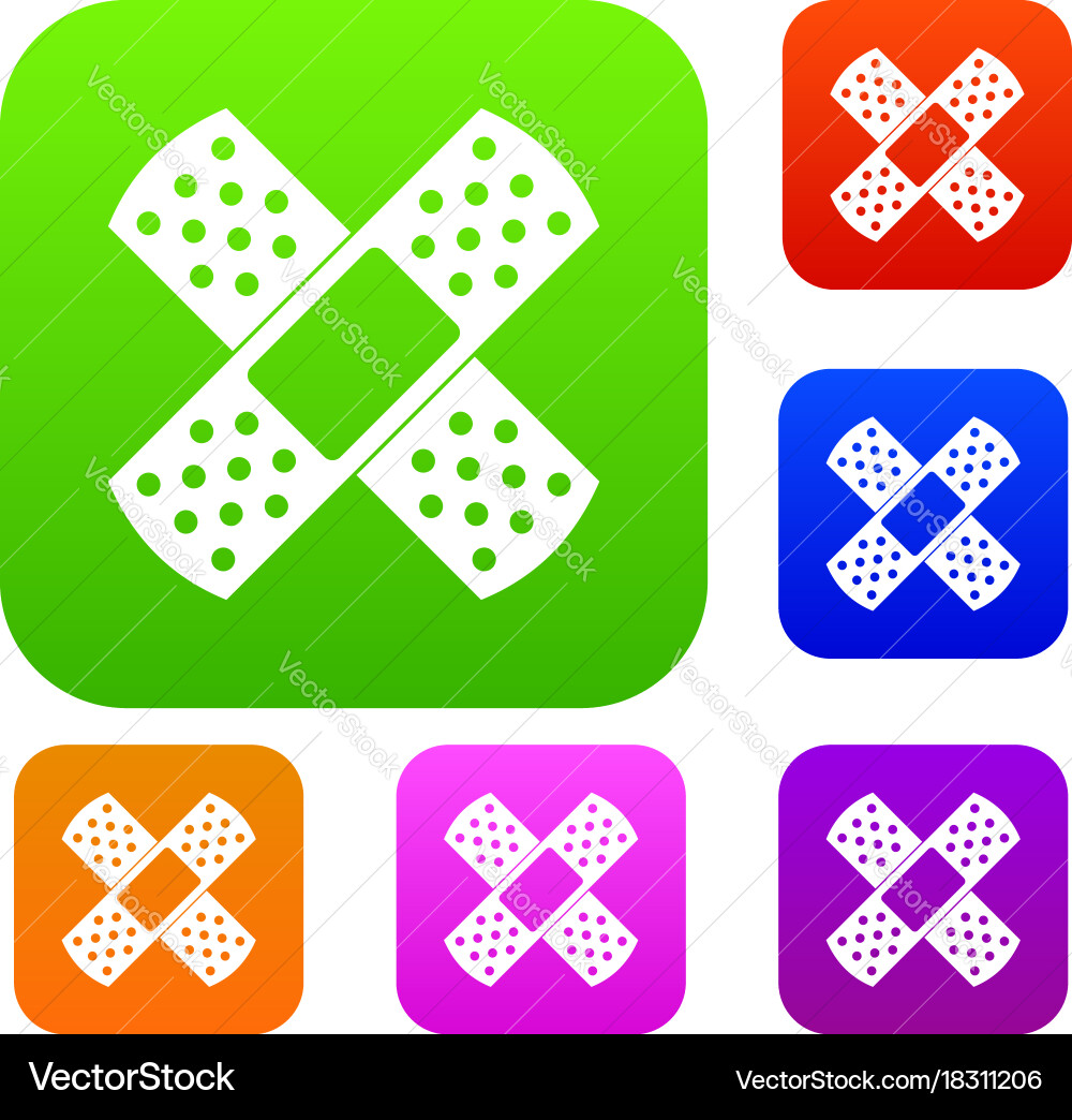 Patch set color collection Vector Image