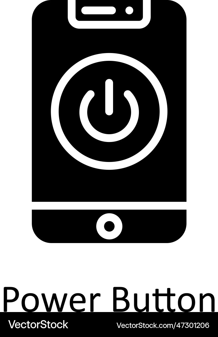 Power button solid icon design vector image