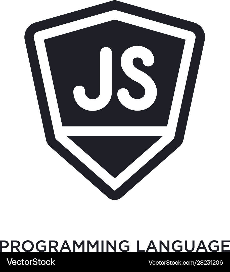 Programming language isolated icon simple element Programming language isolated icon simple element vector image
