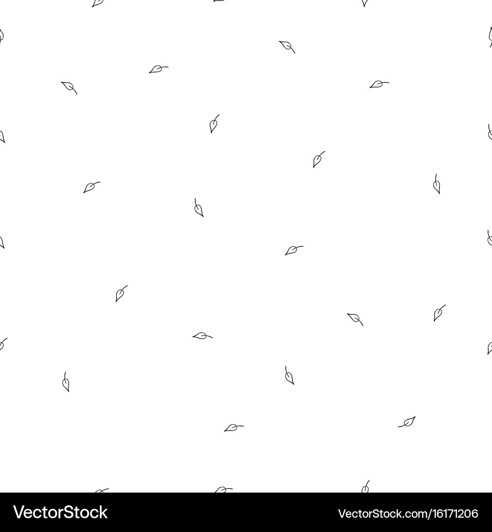 Seamless simple pattern with leaves vector image