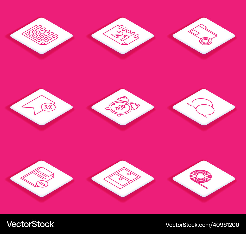 Set line calendar folder settings with gears Set line calendar folder settings with gears vector image