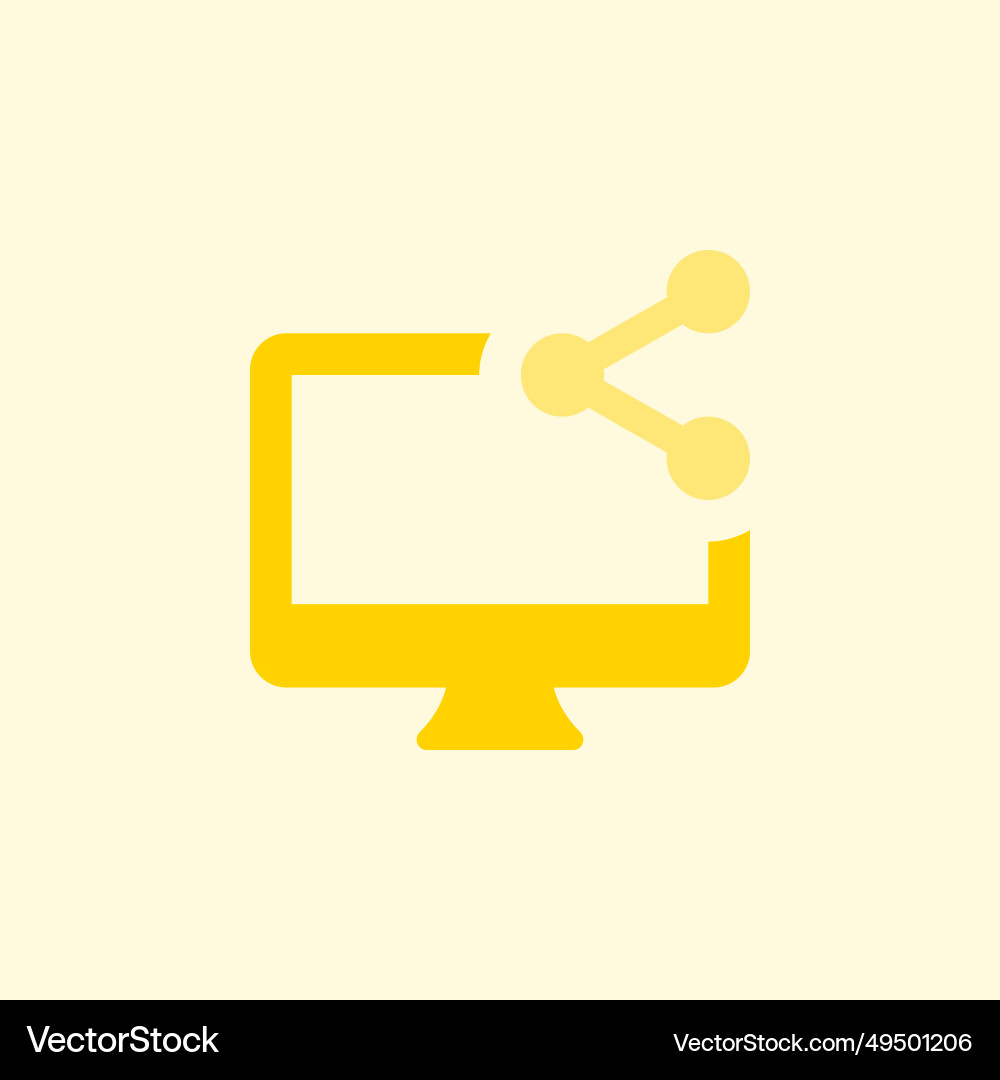 Sharing feature in desktop for sending files vector image