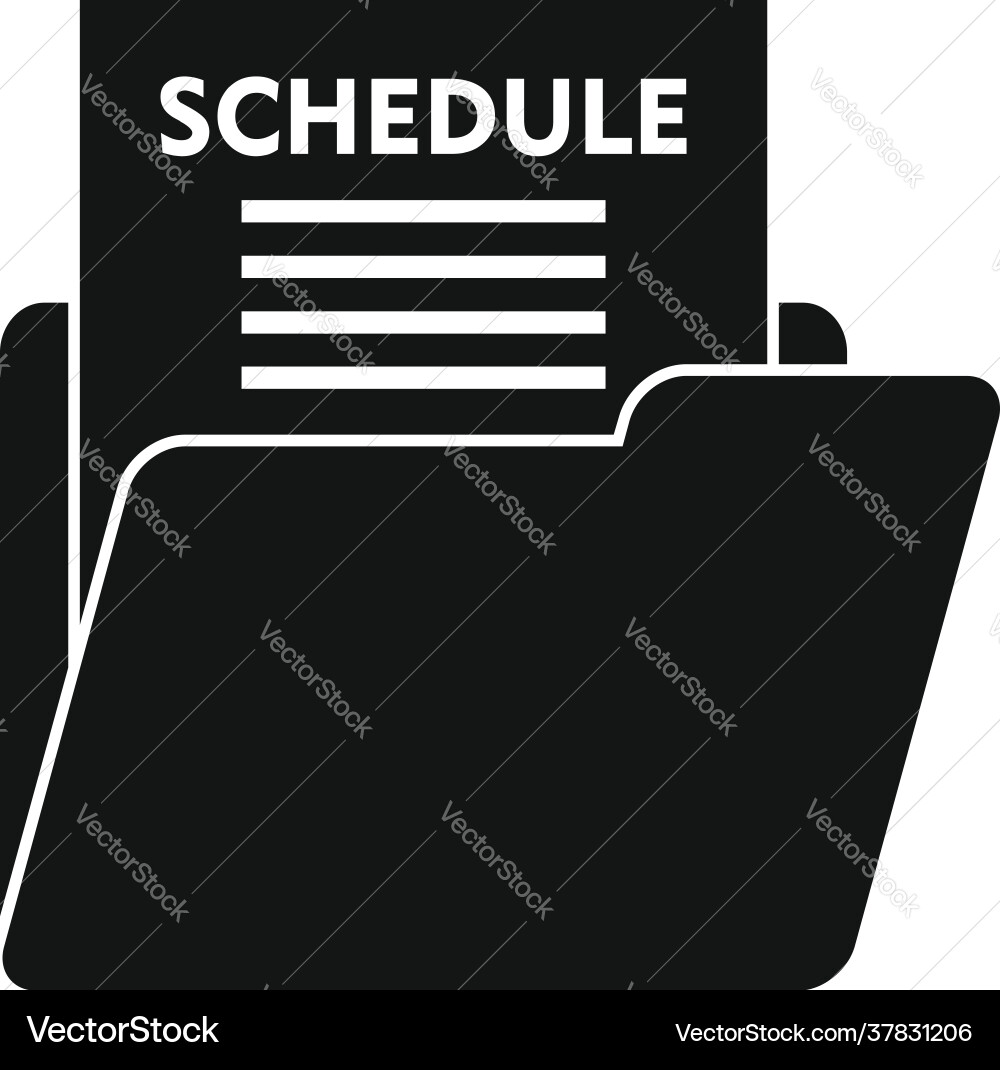 Syllabus schedule icon simple style Syllabus schedule icon simple style Vector Image