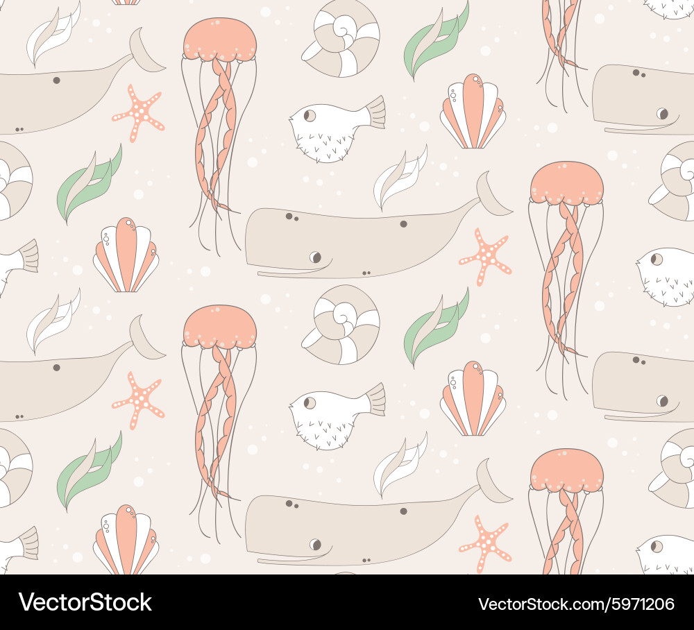 Underwater Seamless Pattern vector image
