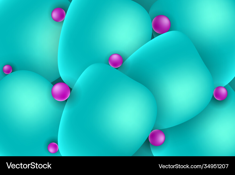 Abstract composition with color objects vector image