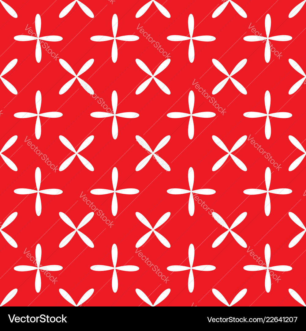 Abstract Grid Pattern - White on Red vector image