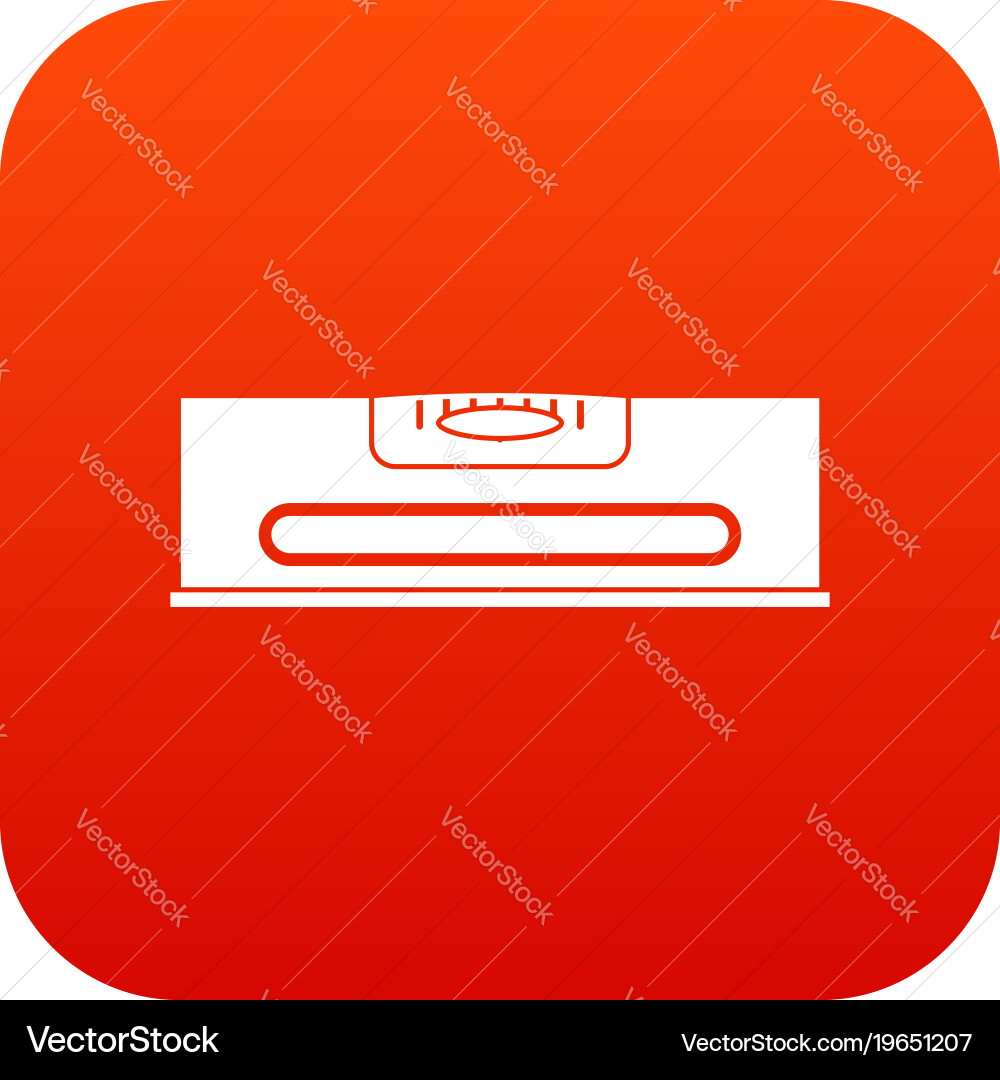 Building level icon digital red Vector Image