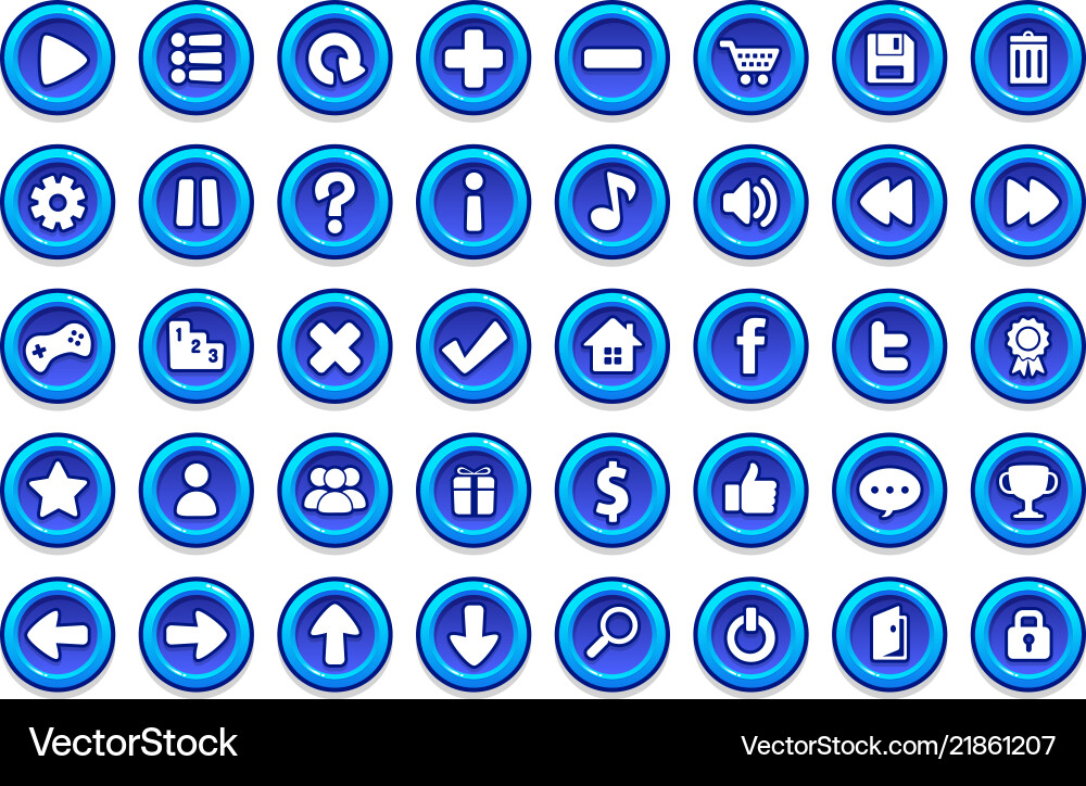 Game button templates vector image