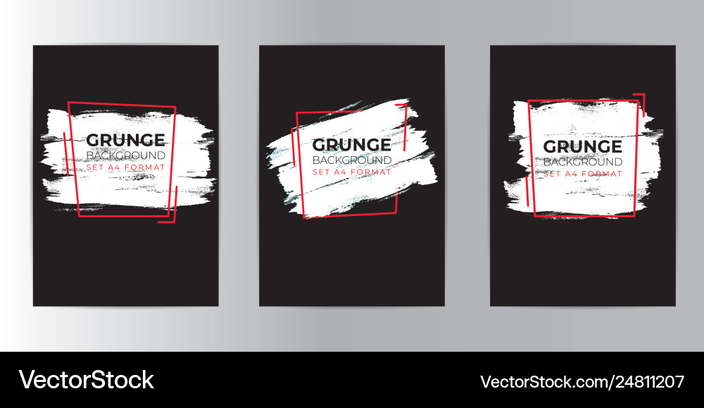 Grunge hand drawn background set a4 format Vector Image