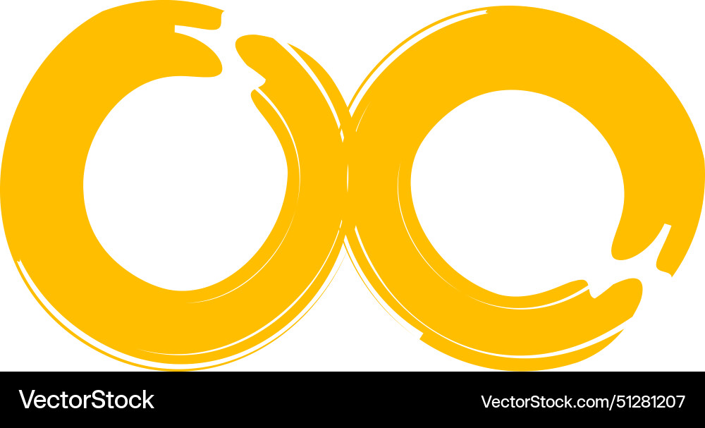 Hand drawn brush circles Royalty Free Vector Image