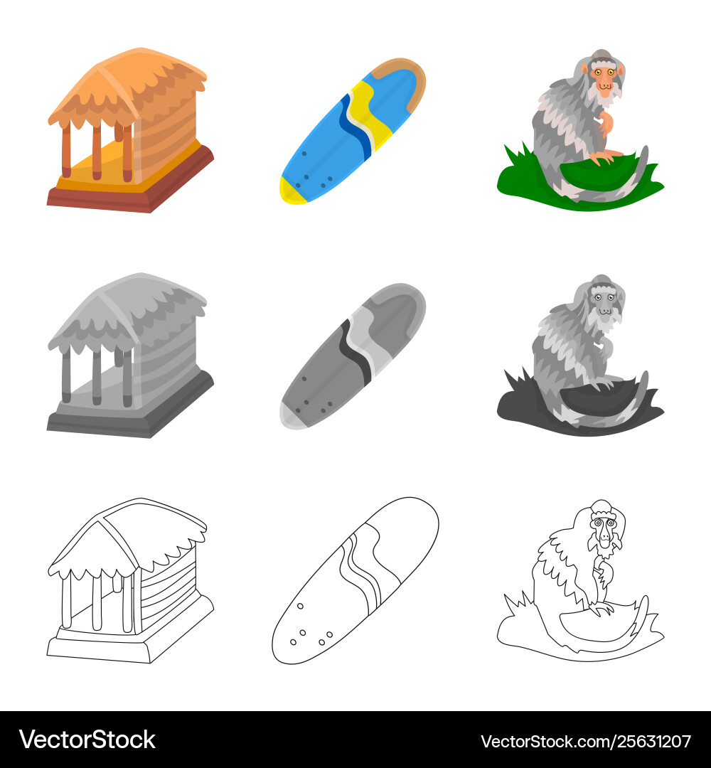 Isolated object and travel sign collection Isolated object and travel sign collection vector image