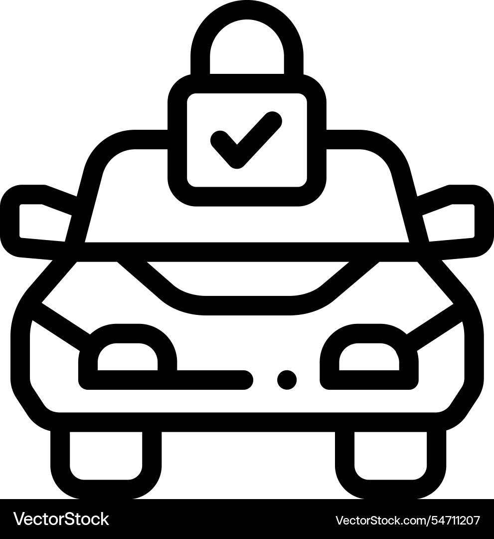 Locked icon thin linear style design isolated Locked icon thin linear style design isolated vector image