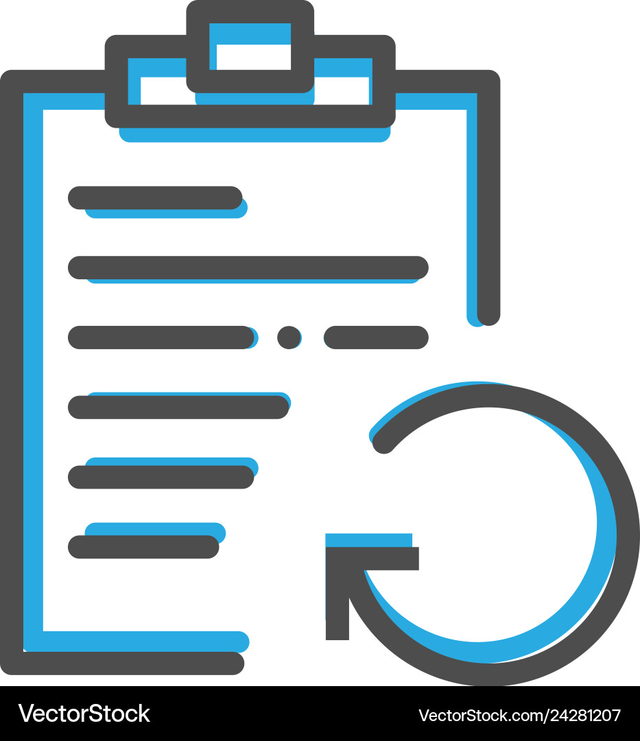 Notepad icon design interaction line Notepad icon design interaction line vector image