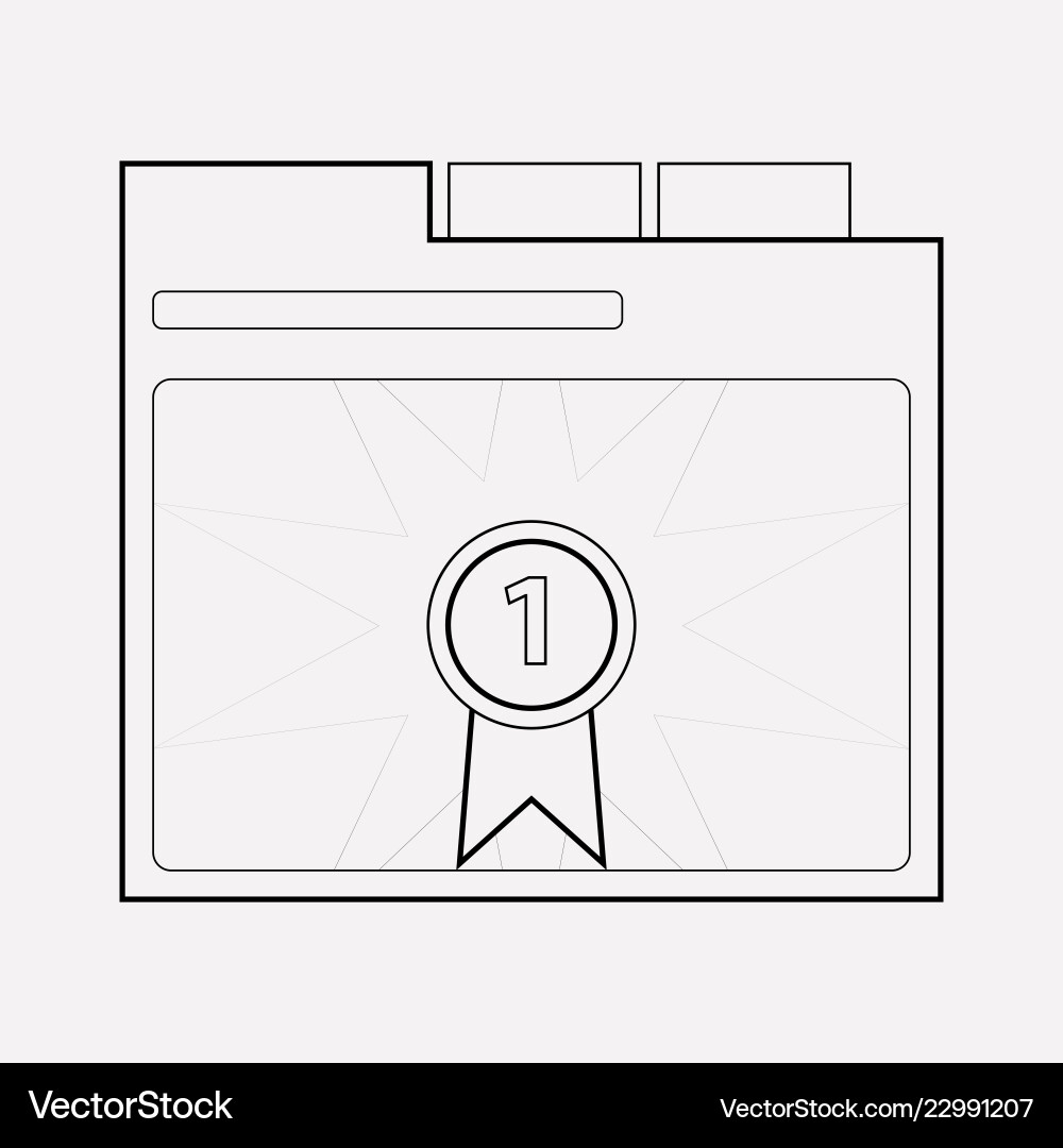 Page rank badge icon line element Page rank badge icon line element Vector Image