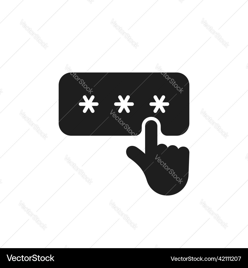 Password Pointer Icon vector image