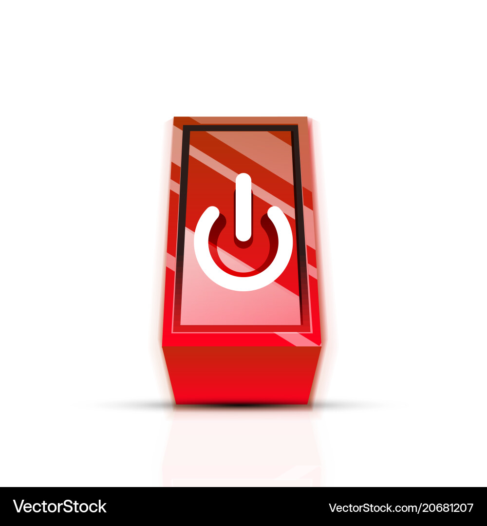 Power button icon start symbol web design ui Power button icon start symbol web design ui vector image