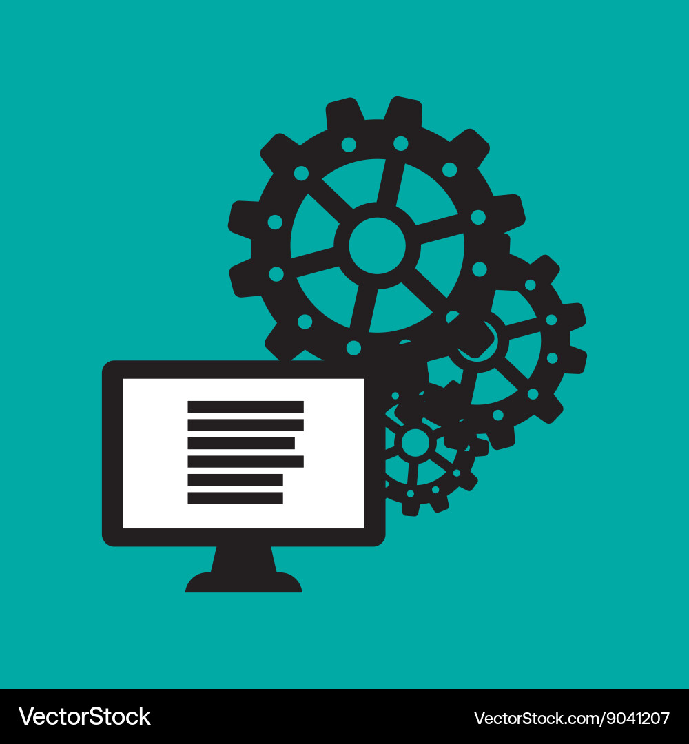 Process design solution and business concept vector image