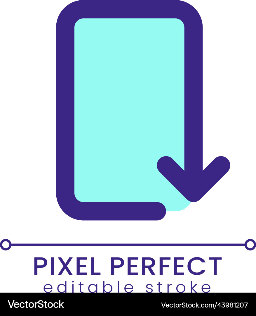 Reply pixel perfect rgb color ui icon Vector Image
