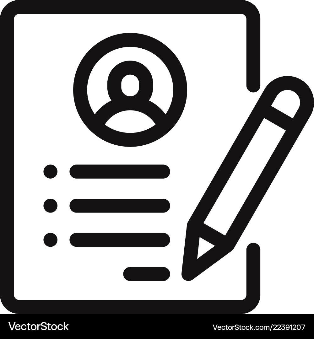 Resume icon Royalty Free Vector Image - VectorStock