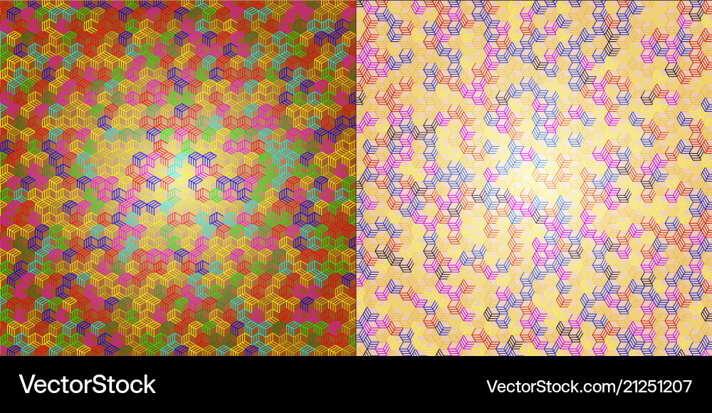 Set of abstract triangle pattern background vector image