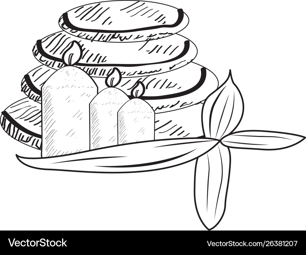 Sketch spa objects Vector Image